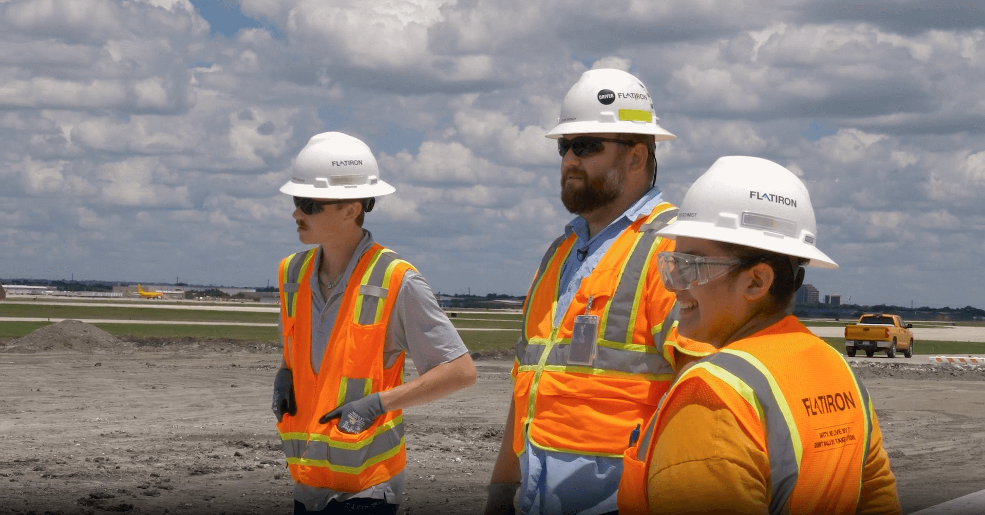 Project Manager Evan Woody and team at Flatiron's San Antonio International Airport project in Texas